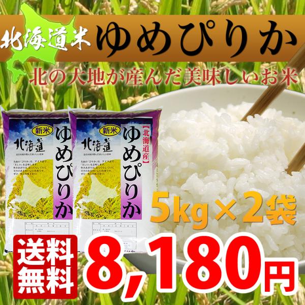 ゆめぴりか　 令和５年産　5年産　送料無料　チャレンジ北海道米 旭川発北海道産ゆめぴりか(5kg×2...