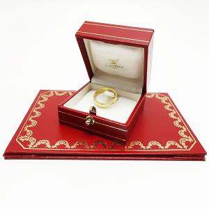 【中古品】カルティエ　ラブミー　リング　2連　K18　AU750　ゴールド　ホワイトゴールド　9.5号　サイズ50　指輪　Cartier｜inage78
