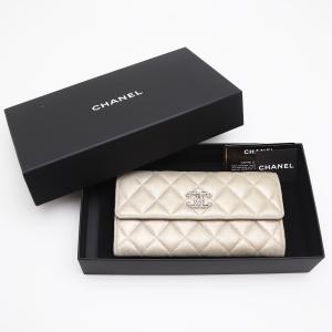 CHANEL シャネル　マトラッセ　エナメル　アイコン　ラウンド　長財布 CHANEL（シャネル） 【超美品】シャネル ラウンドファスナー長財布