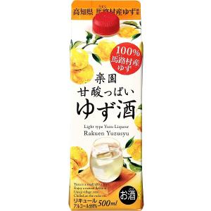 送料無料 清洲桜醸造 楽園 ゆず酒パック 500ml×6本 ケース｜inageya-net