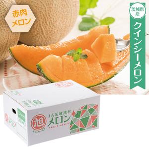 糖度18度以上！茨城県旭村産プレミアムメロン極クインシー2Lサイズ1箱5玉入り クインシーメロン 茨城産 プレミアム 極 糖度18度以上 3L~4Lサイズ 4玉