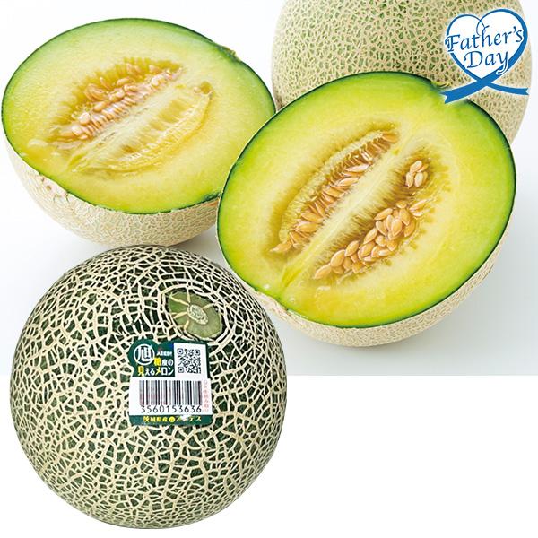 父の日 ギフト フルーツ 食べ物 茨城県産 旭村 青肉メロン いなげや プレゼント 2026 70代...