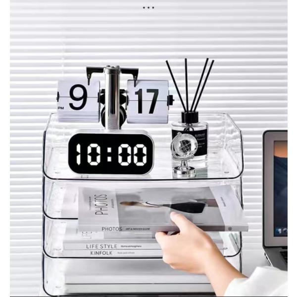 卓上収納ケース デスク上置き棚 机上収納ボックス オフィス収納 卓上収納 本立て 小物収納 書類整理...