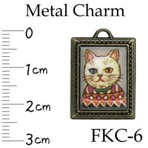 メタルチャーム ネコ 猫 1ヶ入 ジッパーチャーム ファスナー引き手 ファスナー飾り  FKC-6  INAZUMA｜inazumashop