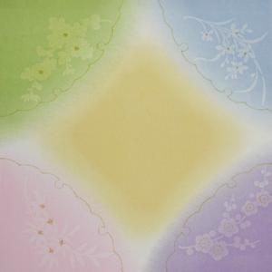 風呂敷 ふろしき 京ちりめん 二巾 約68cm ボカシ四君子  M80#501 INAZUMA