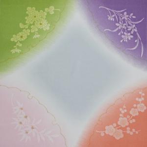 風呂敷 ふろしき 京ちりめん 二巾 約68cm ボカシ四君子  M80#601 INAZUMA