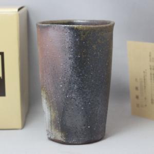 松本 篤治 作 桟切 さんぎり やや大きめビアカップ 径8.3cm×高11cm 1客