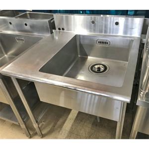 M▽業務用 厨房 流し台 シンク ステンレス 一槽 (Fe1953) ステンレス 1槽シンク ◇ 幅500×奥行600×高さ810mm BG150mm 1S シンク