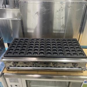関西式 鉄板 たこ焼器 18穴大玉(ジャンボ)2枚掛 (2連 LPガス/都市ガス
