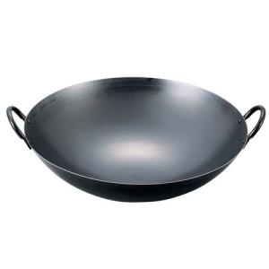 EBM 鉄ブルーテンパープレス 中華両手鍋 39cm/業務用/