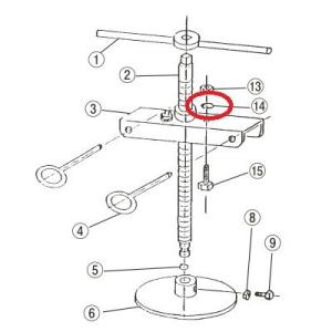 フードプロセッサー EBM 鉄 ギョーザ絞リ器用 (14)バネ座金(メネジ止メ)  EBM/業務用/新品/小物送料対象商品｜inbis