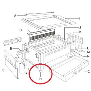 電気焼物器 EBM 炭火・NEW炭火用部品 全サイズ共通 万能焼物器用ゴム脚 EBM/業務用/新品