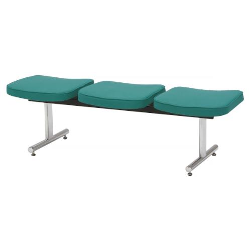 ML-50-3【ミトノ】ロビー用チェア (3人用背なし)  幅1475×奥行475×高さ445/業務...