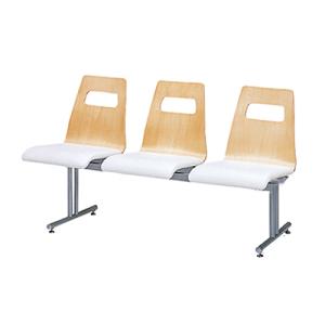 ML-57-3【ミトノ】ロビー用チェア(3人用背付）幅1475×奥行545×高さ840/業務用/新品...