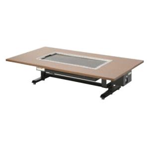 (業務用)(新品) タニコー 電気式 お好み焼き用テーブル座卓組み込みタイプ黒皮鉄板 TOTE-6KZ 幅1500×奥行800×高さ35｜inbis