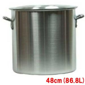 Thunder Group アルミ寸胴鍋 ガス専用 48cm 86L 目盛り付き 蓋付き  