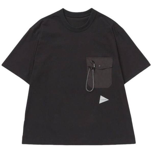 アンドワンダー and wander pocket T black andwander-574418...