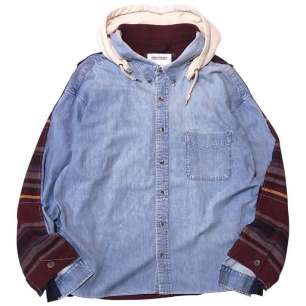 ディスカバード DISCOVERED NEWSED Front Back Nel Hoody Shi...