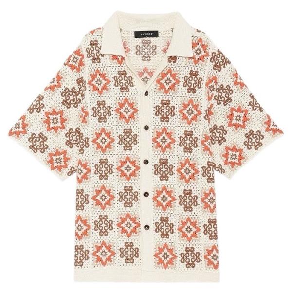 【SALE セール】 メルヴィンス MLVINCE CROCHET SS SHIRTS cream ...