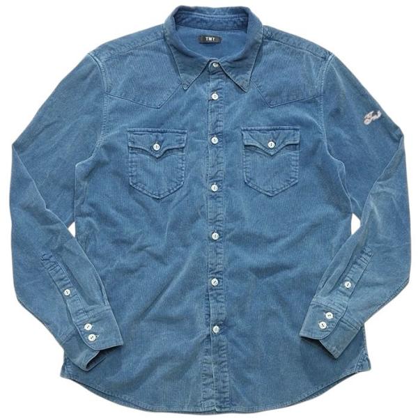 TMT CORDUROY WESTEN SHIRTS indigo TMT-TSHF2505