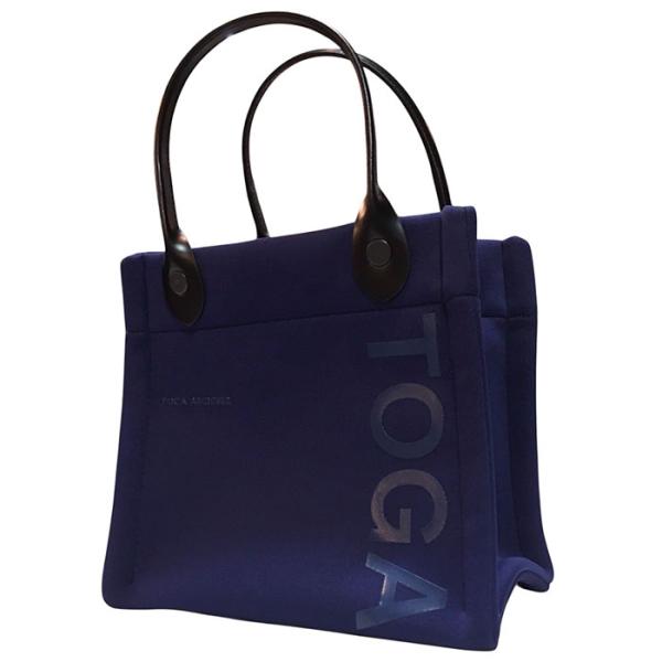UNISEX トーガ TOGA Logo tote bag small navy TOGA-TA26...
