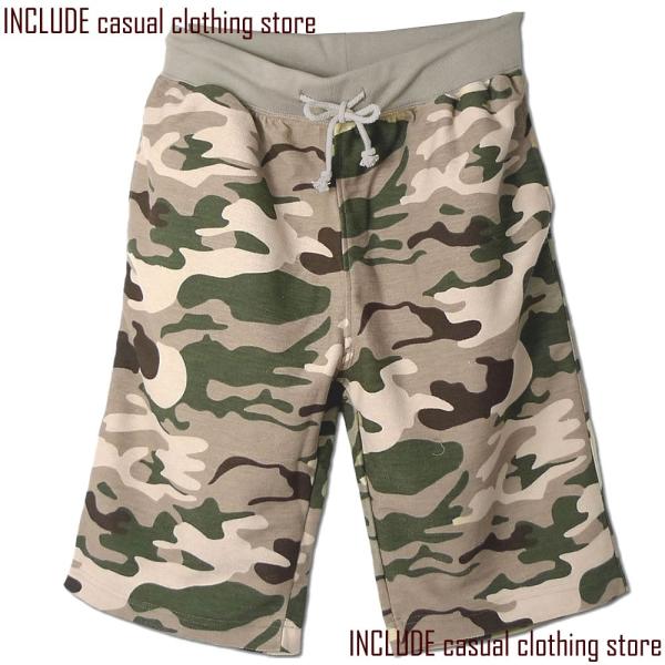 カモフラージュ ショートパンツ ショーツ カモフラ 迷彩 ミニ裏毛 メンズ  リゾート アウトドア ...