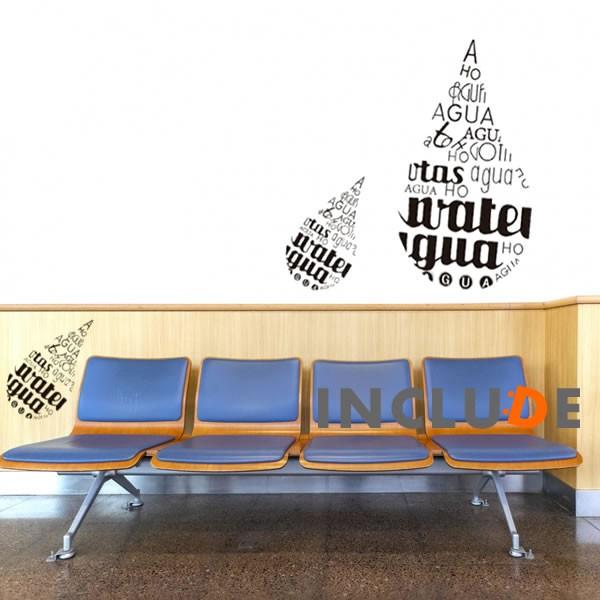 ウォールステッカー しずく 雫 水滴 雨 ロゴ メッセージ 涙 壁シール ウォールシール 北欧 カフ...