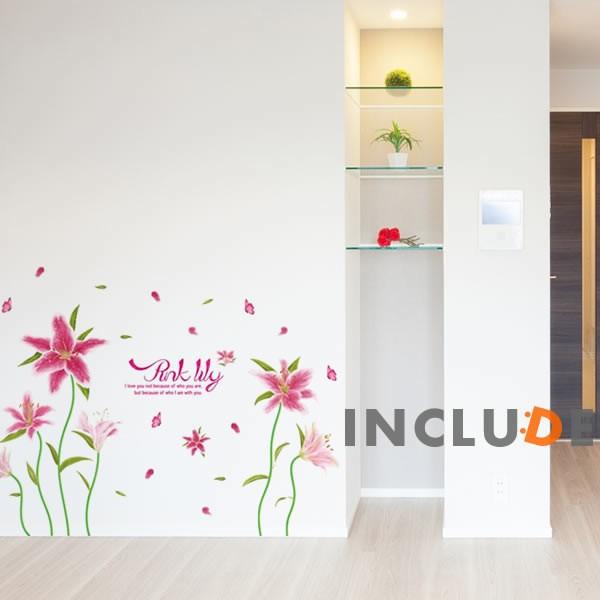 ウォールステッカー 花 赤い花 ピンクの花 桃色 スイートピー 蘭 フラワーアレンジ 花束 アートフ...