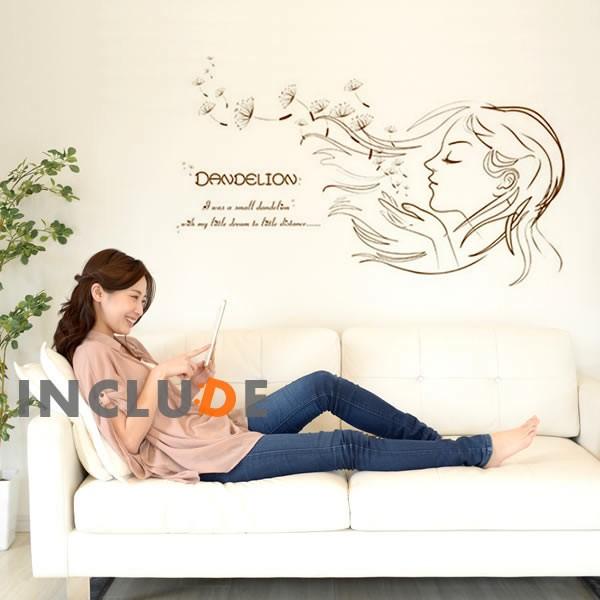 ウォールステッカー タンポポ たんぽぽ 綿毛 綿毛が飛ぶ ダンデライオン dandelion ライオ...