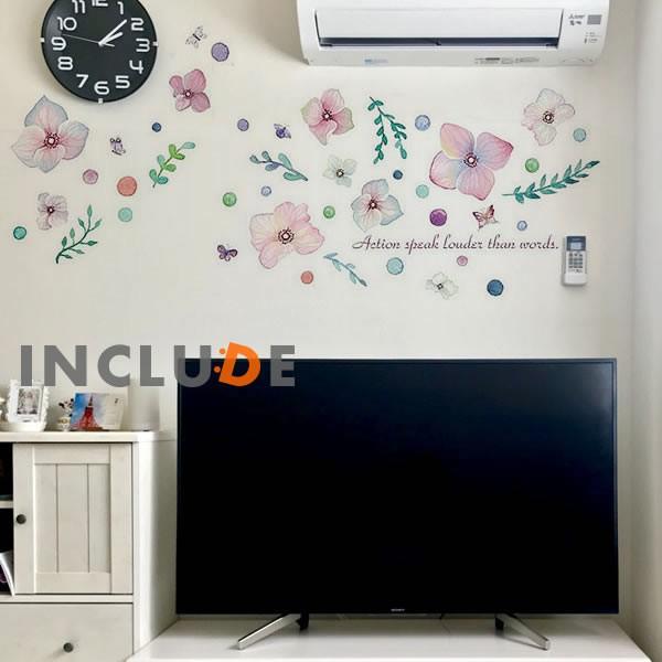 ウォールステッカー アジサイ 紫陽花 桔梗 ４枚花弁 ヤマボウシ フラワーギフト フラワーアレンジメ...