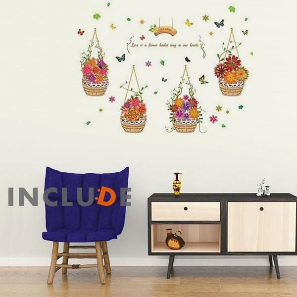 ウォールステッカー アイビー ハンギング グリーン 壁掛け 吊り下げ オーナメント エアプランツ ス...