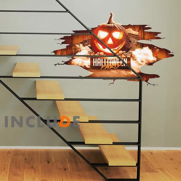 ウォールステッカー 収穫祭 ハロウィン HALLOWEEN ハロウィーン こわかわ 家族でハチャメチ...