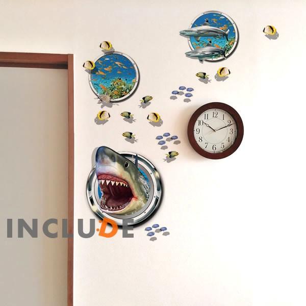 ウォールステッカー サメ 鮫 シャーク ジョーズ 海の支配者 海の王者 強い 衝撃 インパクト サメ...