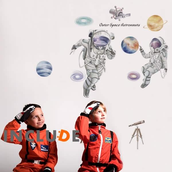 ウォールステッカー 宇宙飛行士 astronaut コスモノート JAXA ソユーズ 無重力 無重量...