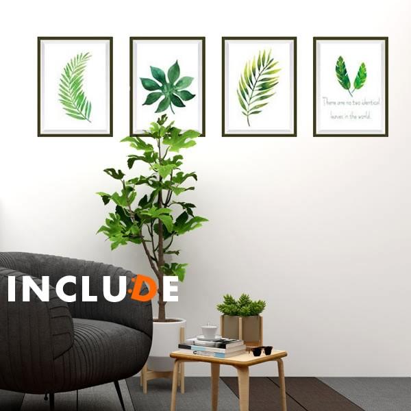 ウォールステッカー フェニックスロベレニー ヤシ セローム モンステラ 葉 リーフ 大きい葉 4枚セ...