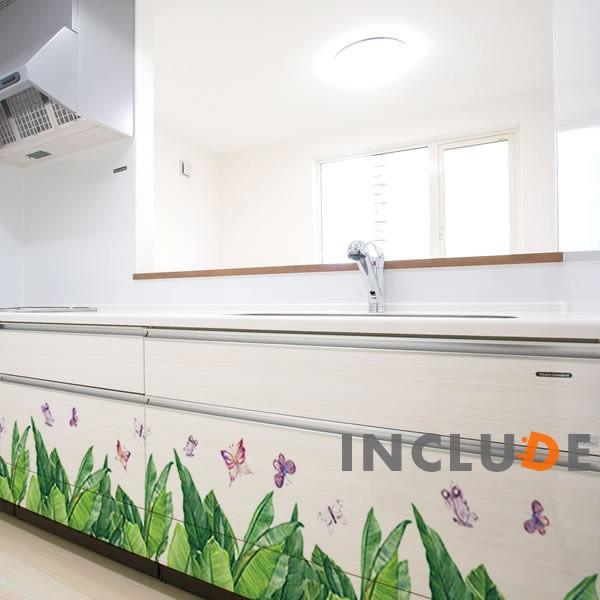 壁シール ウォールステッカー ウォールシール 観葉植物 リーフ グリーン 大きな葉 休日 リラックス...