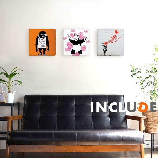 日本正規ライセンス アートパネル ファブリックボード バンクシー エイプ パンダ ハート ギャングス...
