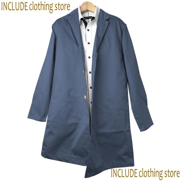送料無料 ショップコート スプリングコート ロングコート アウター チェスターコート 春コート メン...