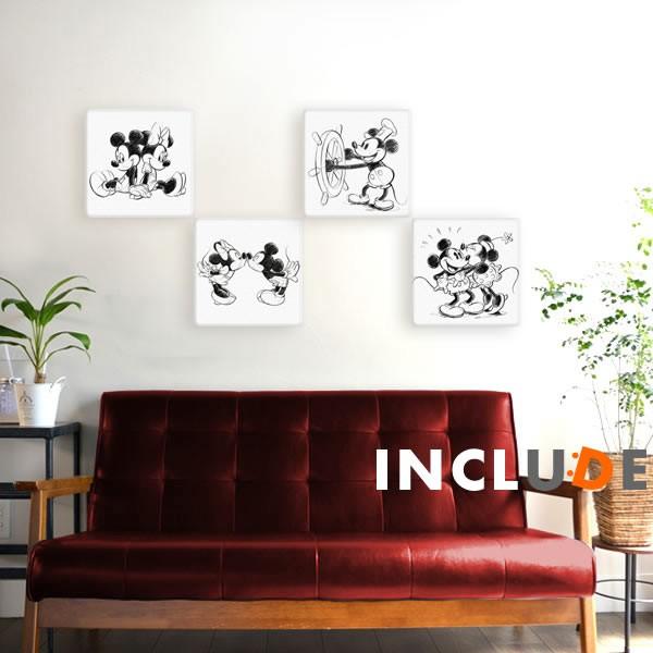 アートパネル ベル ミッキーマウス ミッキーミニー 舵 ラダー 口づけ キス 大好き ディズニー イ...