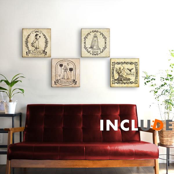 アートパネル シンデレラ スノーホワイト クイーン ラヴェンナ 白雪姫 オーロラ姫 マレフィセント ...