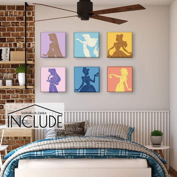 アートパネル ディズニー プリンセス シンデレラ ガラスの靴 魔法 アリエル マーメイド リトル・マ...