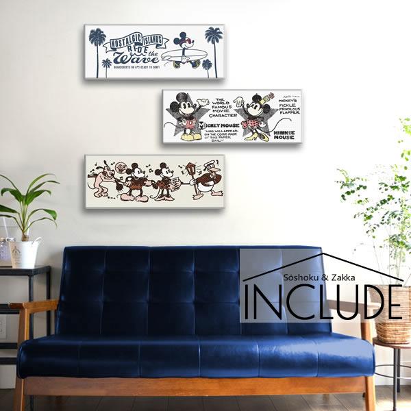 アートパネル ワイドサイズ ミッキーマウス ミニーマウス サーフ サーファー ドナルド プルート ヤ...