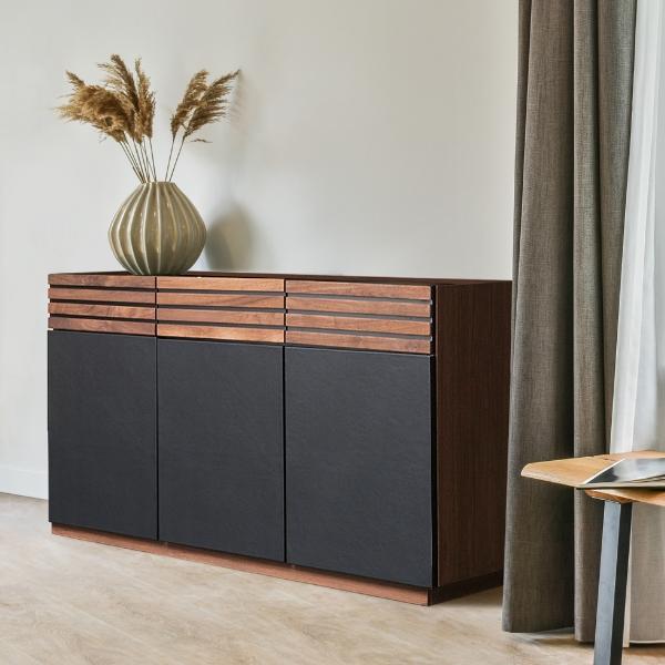 完成品 ウォールナットキャビネット 幅120cm ウォールナット おしゃれ 天然木 木製 完成品 コ...