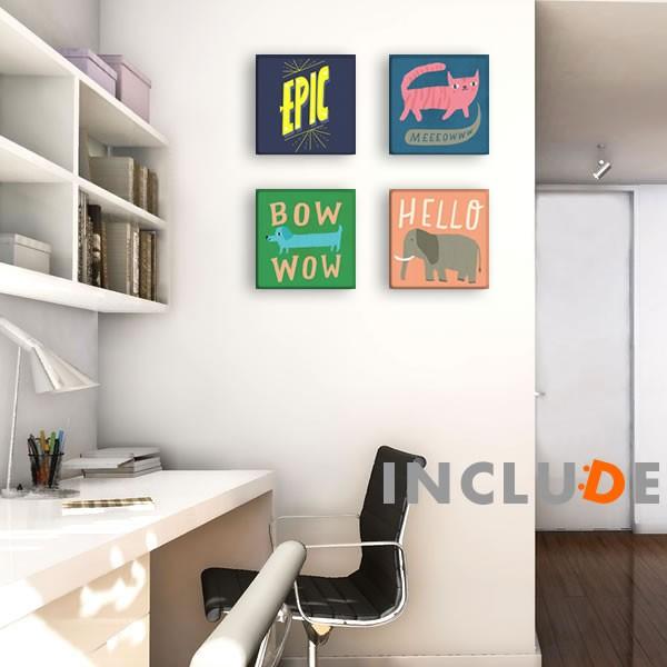 アートパネル Hallmark メッセージ グリーティング アニマル 象 犬 ダックスフンド 猫 ロ...