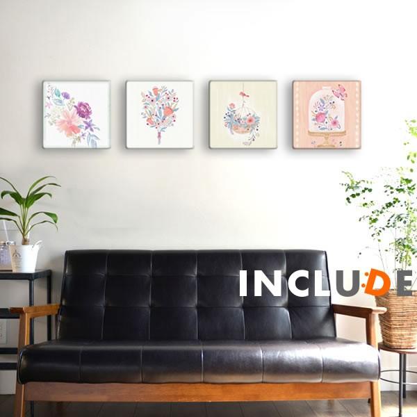 アートパネル Hallmark メッセージ グリーティング 花 水彩画 花束 カゴ 鳥 ハンギング ...