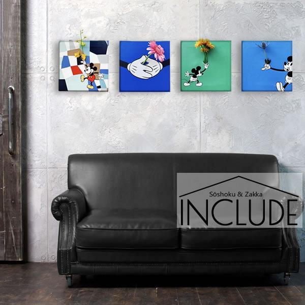 [20cm×20cm] アートパネル ミッキーマウス ミッキー ミニーマウス ミニー 生け花 花挿し...