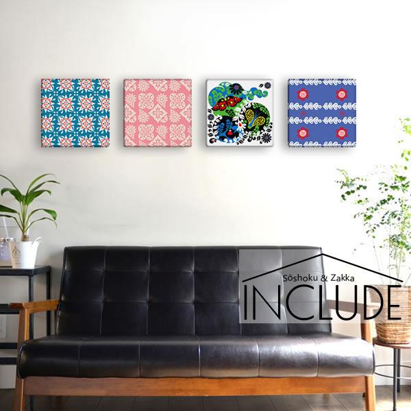 アートパネル Kinpro design アートブランド 曲線 草花 ペイズリー カーブした羽 フラ...