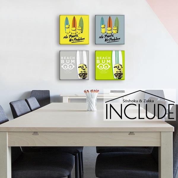 アートパネル ミニオンズ ミニオン Minions キャラクター ケビン スチュアート ボブ ノーパ...