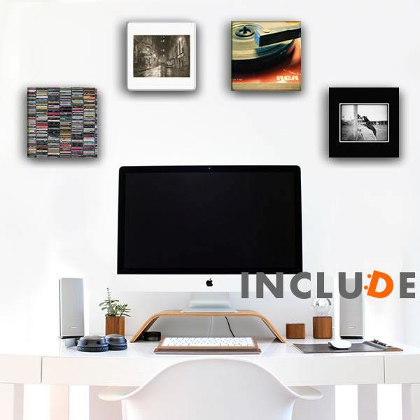 ファブリックボード CD 収集 音楽 MUSIC セピア レトロ 市街 レコード レコード針 ドッグ...