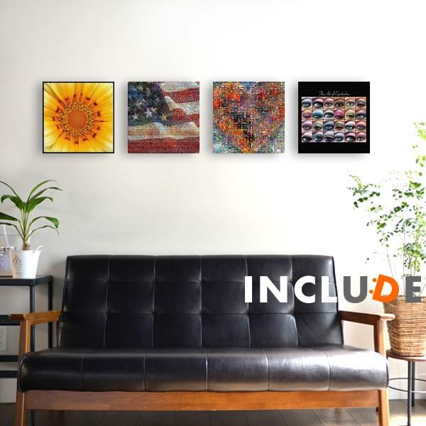 アートパネル ファブリックボード ヒマワリ イエロー 黄色 モザイク ハート 星条旗 アメリカ ビュ...